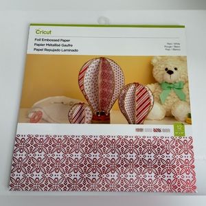 Cricut foil Embossed paper red/white